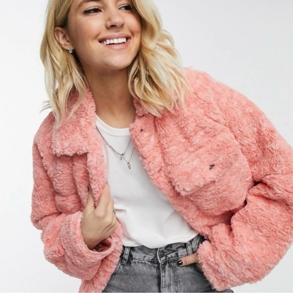 Free People Teddy Swing Jacket Size Medium - Picture 4 of 5